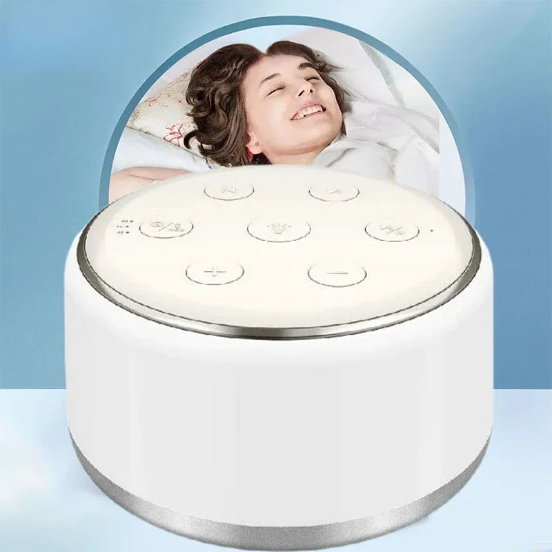 

Music Sleep Aid Sleeper Desktop White Noise Machine Baby Sleep Soother Multiple Lights and Soothing Sounds Built-in Battery