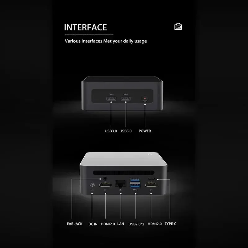 FIREBAT MN56 Mini PC Gamer AMD Ryzen 5 5600H Windows 11 DDR4 Nvme SSD MiniPC WIFI6 BT5.2 per Computer Desktop da gioco