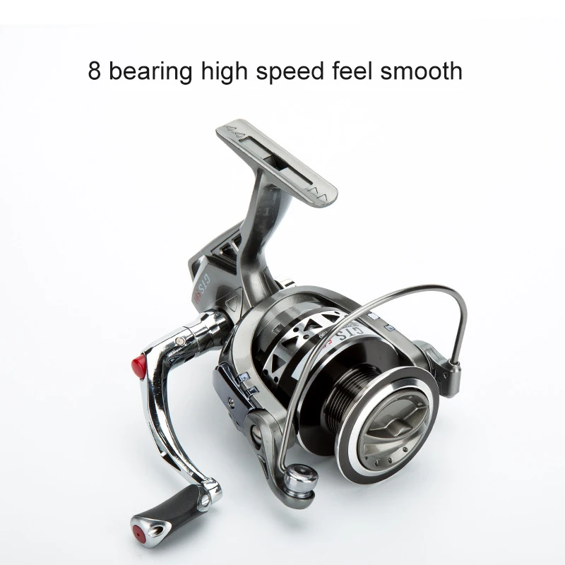 2021 TEBEN GTS1000 Spinning Fishing Reel Metal 5.2:1 18KG Max Drag Stainless Steel Handle Seawater Carp Ice Winter Fishing Gear