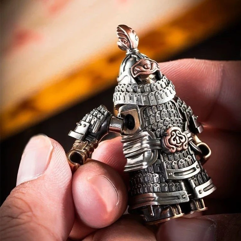 Jin Wu Zhu's Armored Heavy Cavalry Soldier Tie Fu Tu MOC Building Blocks Delicate Metal Magnetic Bricks Toys Copper Material