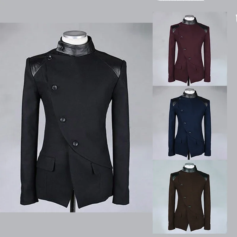 Medieval Men Coat Vintage Steampunk Jacket Gentleman Prince Cosplay Halloween Stage Show Costumes For Men