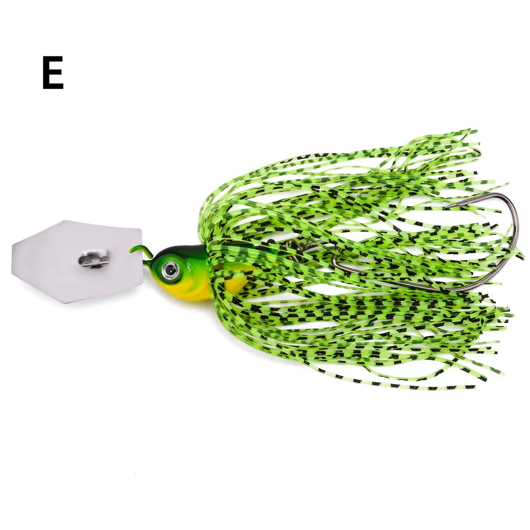 Spinnerbait 7g/10g/14g Chatterbait Angelköder Pesca Chatter Unkrautfreier Metallklingen-Gummiköder Jigkopf-Haken Draht-Spinnerbait