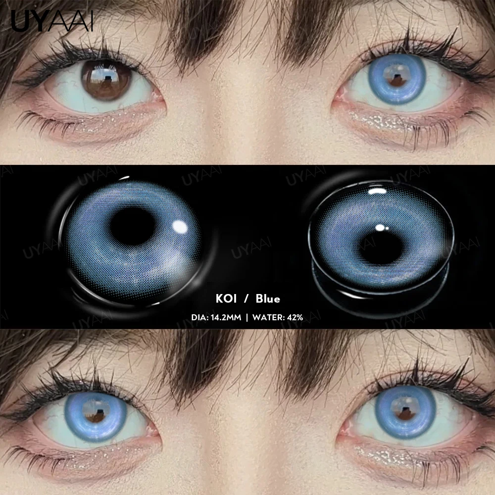 Bio-essence Pink Lenses 1 Pair Colored Contact Lenses for Eyes Anime Accessories Anime Lenses Cosplay Lenses Nezuko Colorcon