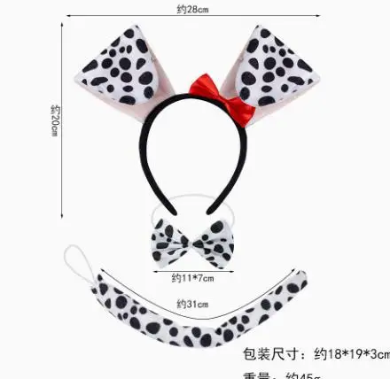 

1Set Adorable Dalmatian Dog Ears Headband Comfortable Material Kids Performances School Events Everyday Wear Dog Supplies