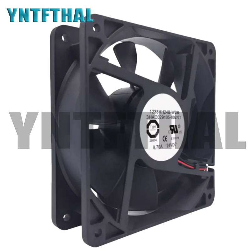 New 1238HH24B-WDB  24V 0.7A 2-Wire Cooling Fan