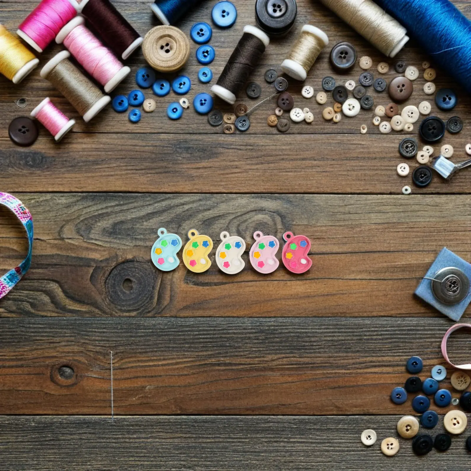 

10 шт. подвесок-палитр из сплава с эмалью, изысканные комплектующие для изготовления украшений, аксессуары для брелоков, кулонов, ожерелий, серег своими руками