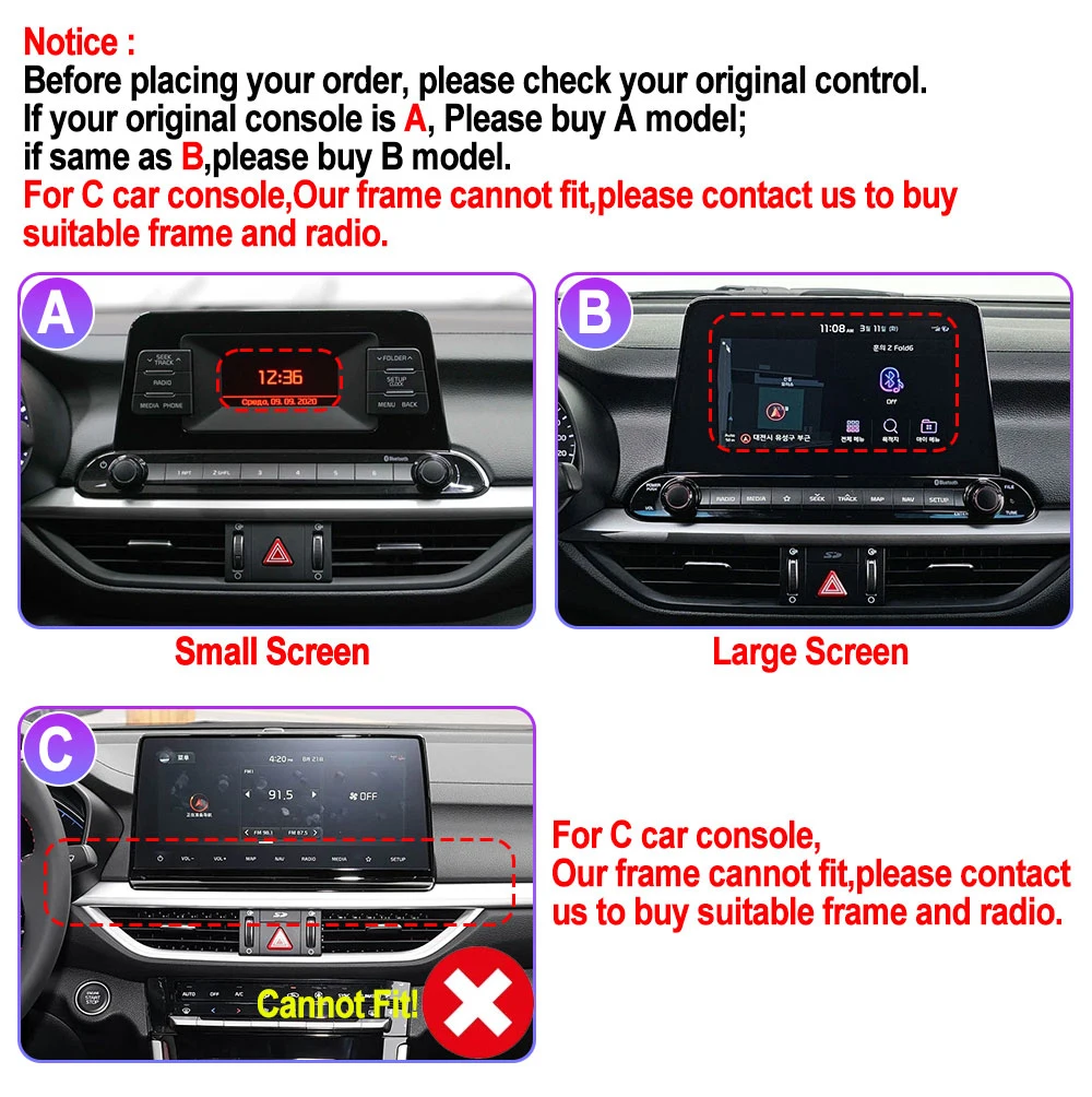 Android 14 Car Radio For Kia K3 Cerato 2018-2021 9inch Carplay Auto GPS Navigation 4G Wifi 8Core Multimedia Video Player Stereo