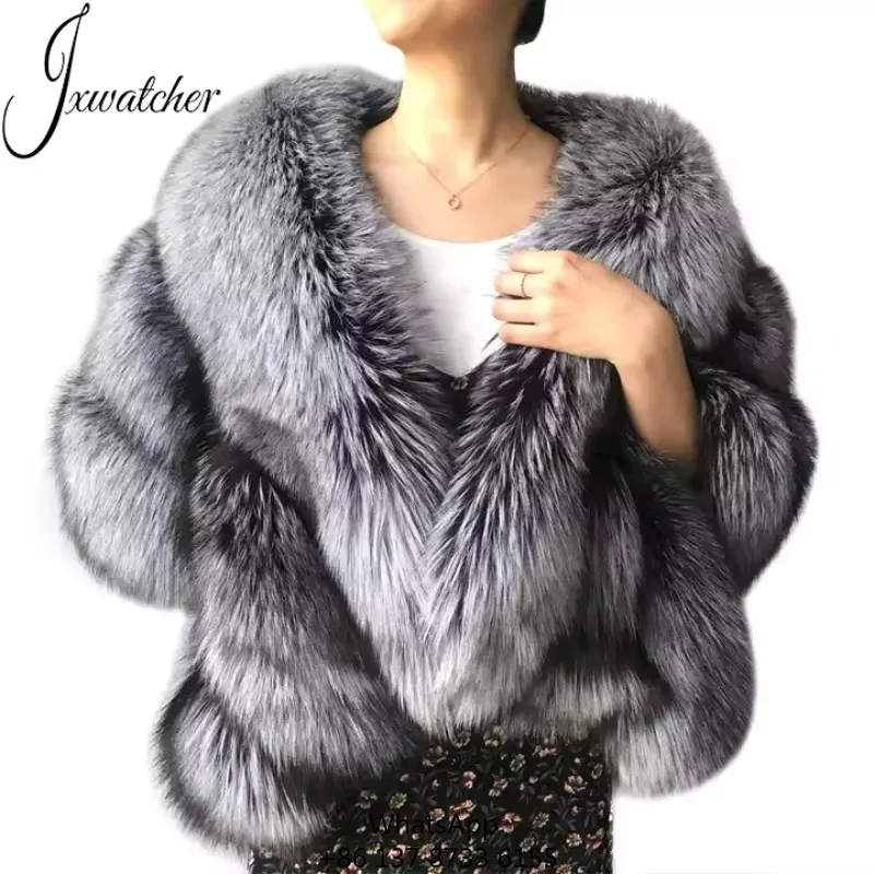 

Wholesale High Quality Winter Autumn Lady Luxury Fox Fur Poncho Scarf Fashion Big Wide Fluffy Custom Women Real Fox Fur Shawls