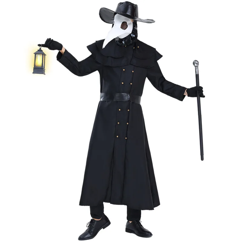 

2025 New loween Adult Medieval Stpunk Sle Plague Doctor Costume Bird Beak Ugly Sweater Chinese Production Spring Season