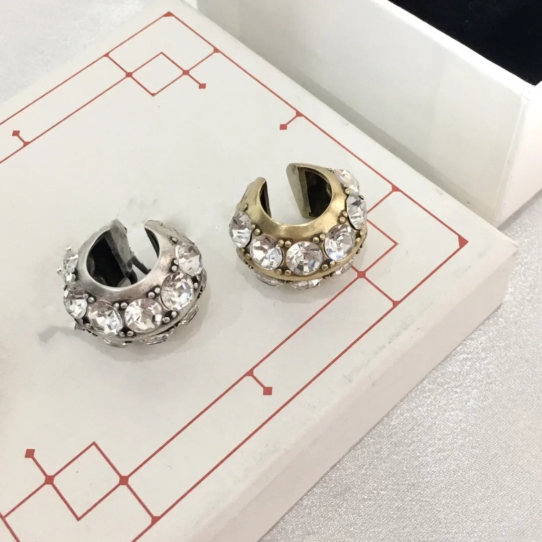 

2025 New Trendy Classic Full Diamond Earbone Clip for Women's Personalized Temperament Retro Diamond Earhook