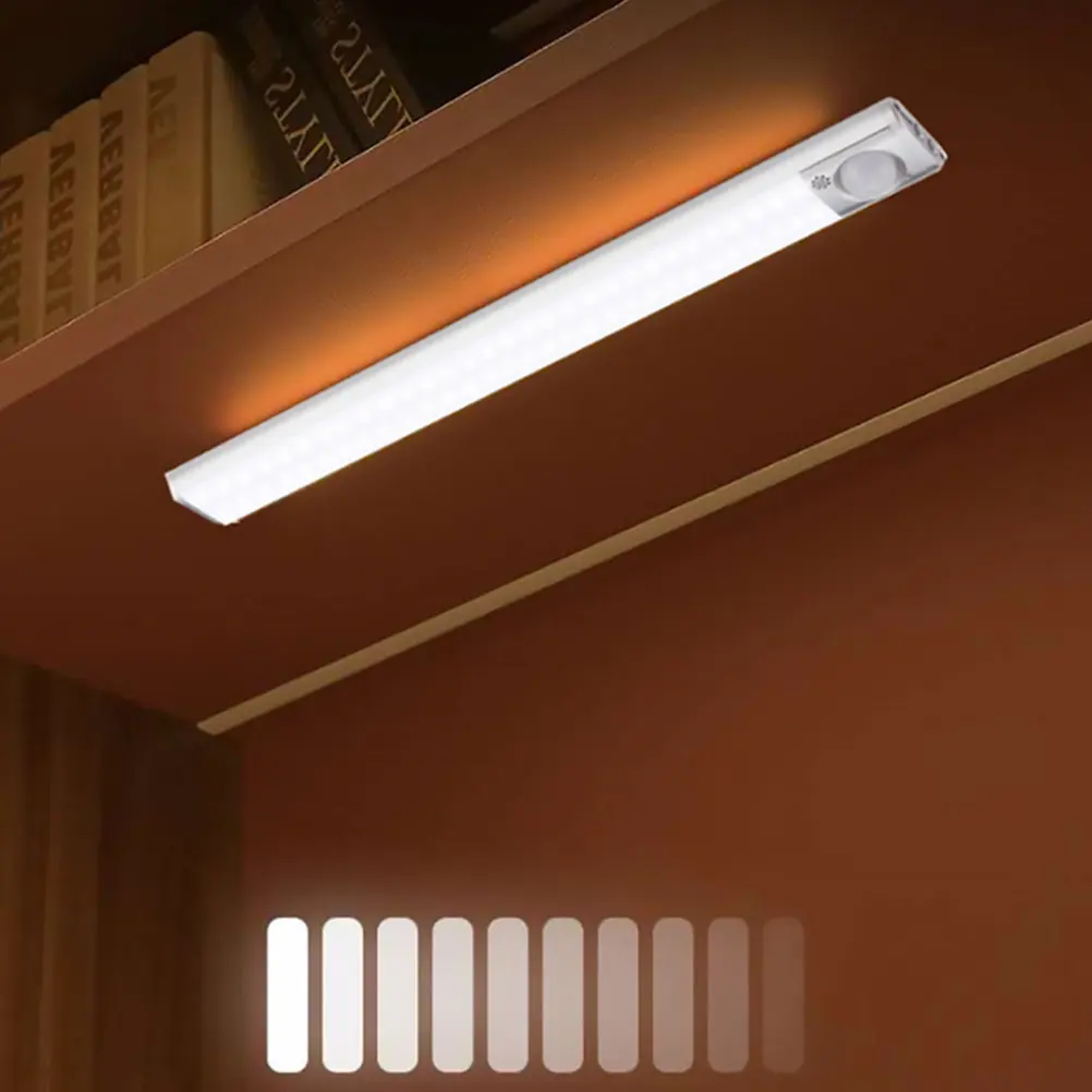 

1 шт. Ночник с датчиком движения и 3 режимами освещения (две цветовые температуры) для коридора, шкафа, гардероба, настенный светодиодный светильник