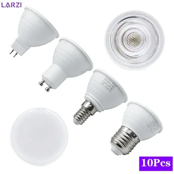 10 pcs/lot ampoule LED E27 E14 MR16 GU10 Lampada Spot LED 6 W 220 V 24/120 degrés Bombillas lampe à LED projecteur éclairage intérieur