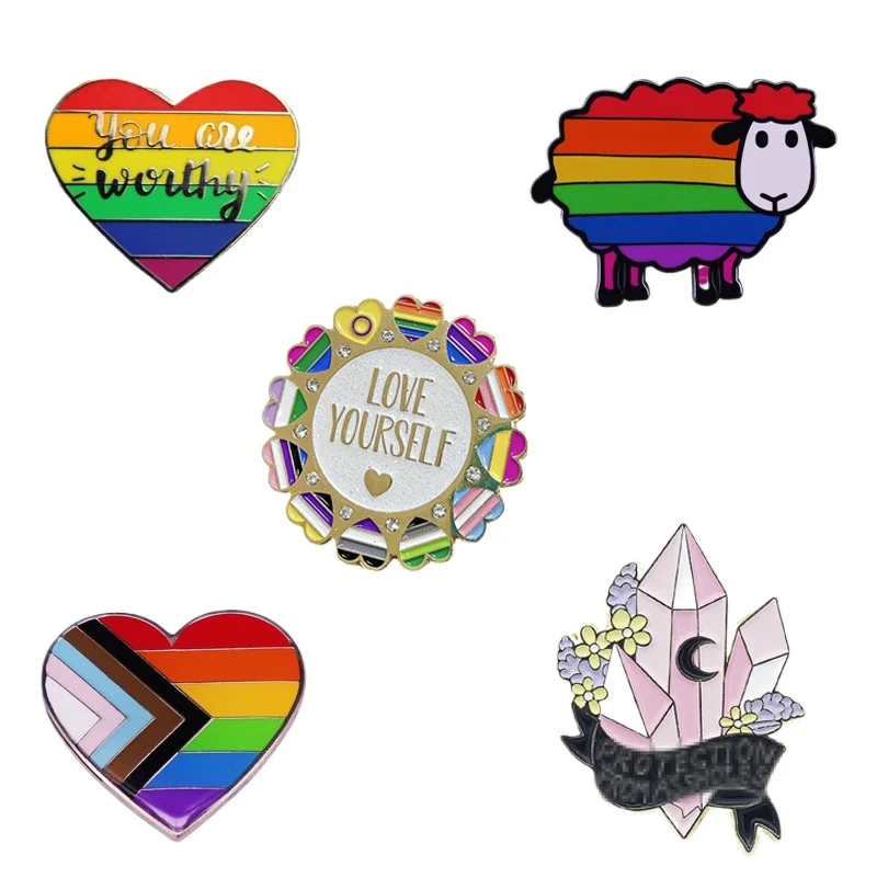 Модные эмалированные булавки с изображением надписи на искусственную кожу