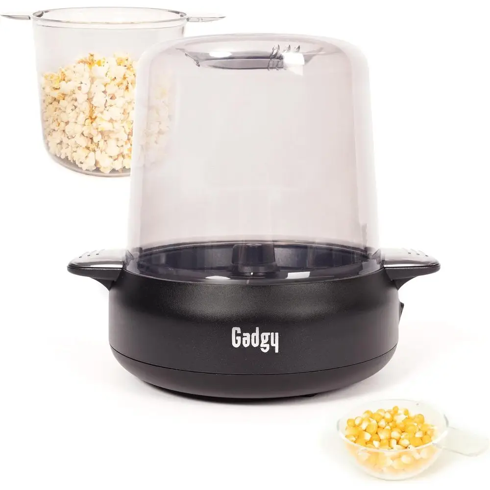 

Premium Corn Maker - 500W Matte Black - 18 Cups Corn Maker with Non-Stick Coating & Stirring Rod