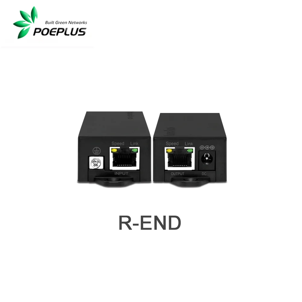 Extensor de rede 100M |   trabalho em par | max500m e extensão total de 800m para câmera IP