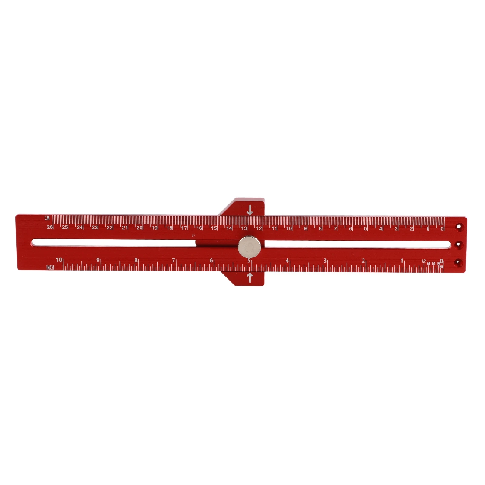 

Scribing Marking Ruler T‑Type Scribing Ruler Red Aluminium Alloy with Accurate Scale Woodworking Marking Tool Woodworking Tool