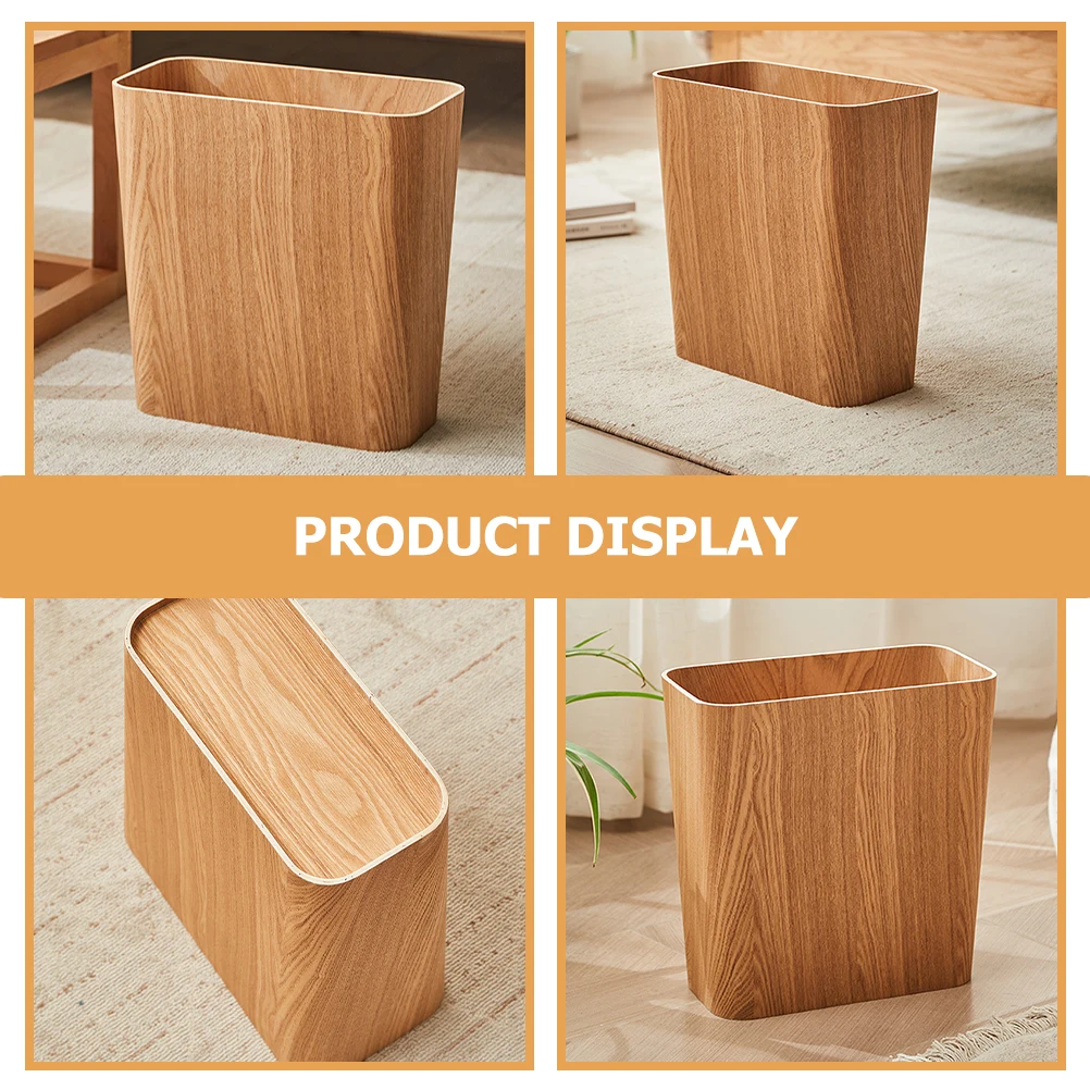Houten vuilnisbak Mooie functionele afvalmand voor slaapkamer Woonkamer Bureau Gebruik Compacte opbergbak Thuiskantoor Decoratie