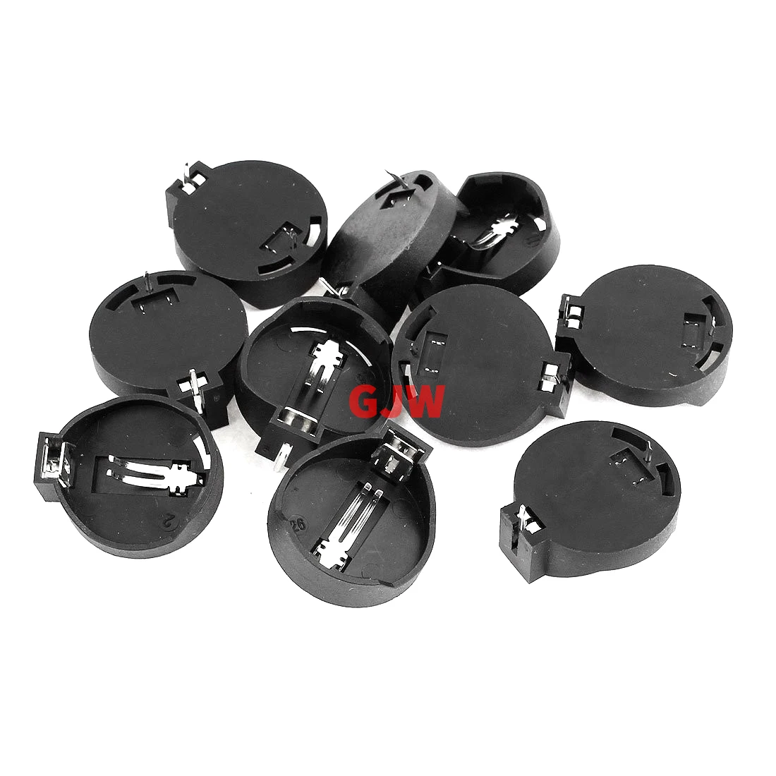 10PCS 3V CR2032 CR2025 CR2016 Coin Cell Battery Holder Case Black Coin Cell Button Socket Holder Case