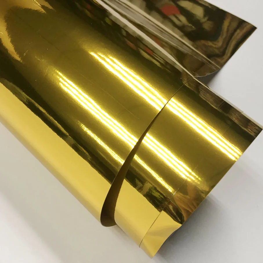 7 Sizes High Stretchable Gold Chrome Mirror Flexible Vinyl Wrap Sheet Roll Film Car Sticker Decal Sheet - view 3