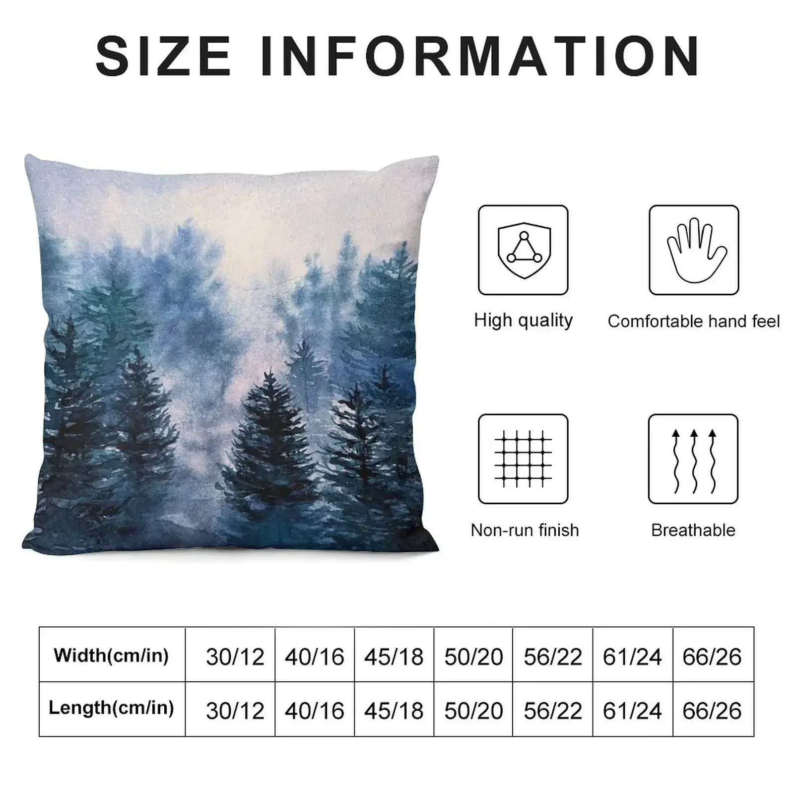 Misty Forest Throw Pillow covers for pillows Luxury Sofa Cushions pillow