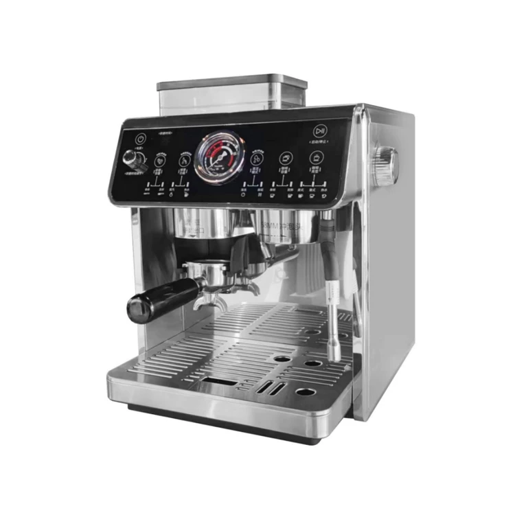 2026-Italian Commercial Coffee Making Equipment Semi-Automatic Freshly Ground Coffee Machine for Shops and Office Tea Bars