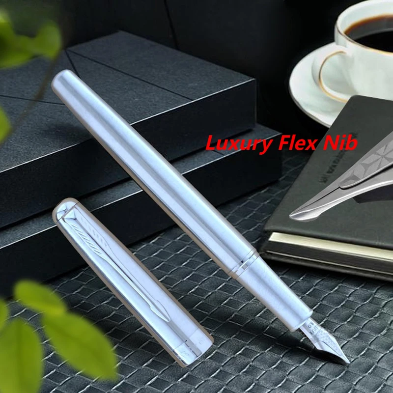 New Pattern Flex Nib BALAOYE Stainless Steel  Fountain Pens Soft Elastic Pen Tip F M B 0.5/0.7/1.0 1.2 Tip Stationery Ink Pen