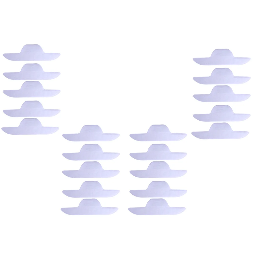 20 pezzi a forma di barca collare autoadesivo cuscinetti per il sudore fodera per il collo traspirante confortevole che assorbe il sudore previene le macchie del collare