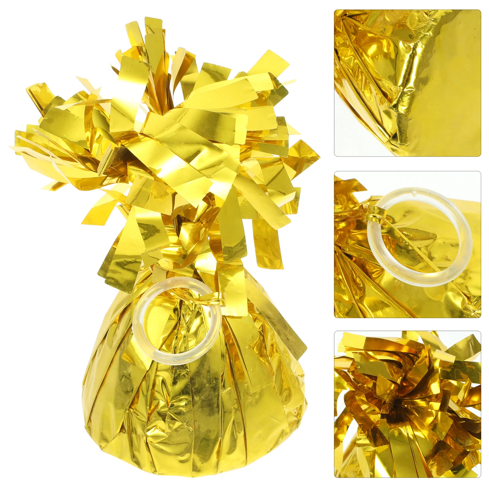 

5 Pcs Golden Color Aluminum Foil Balloons Decorative Items Party Supplies Helium Balloon Accessories Blocks Balloon