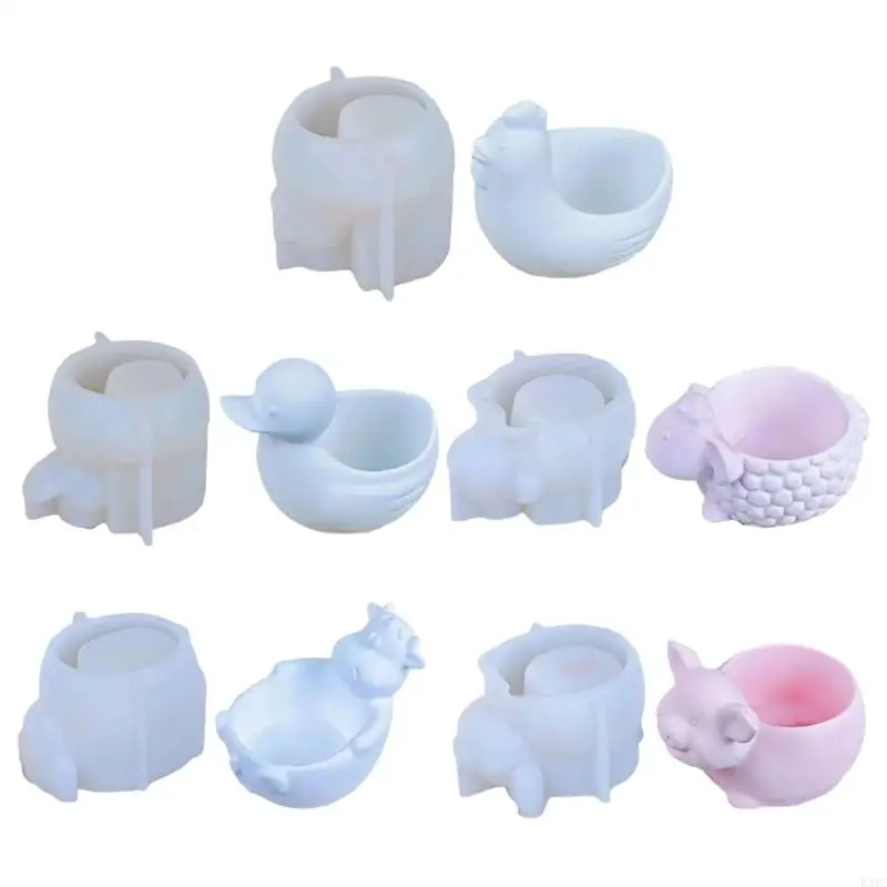 R3MC Flowerpot Mold Animal Base Molds Crafting Moulds for Resin Crafting