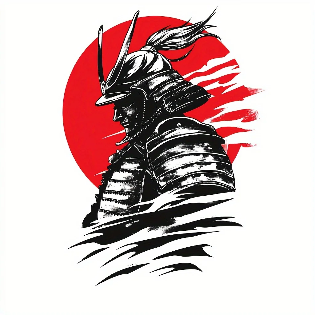 

1 комплект самурайских автомобильных наклеек, наклейки японского воина с красным солнцем, 4 стиля, аксессуары для внешней настройки автомобиля