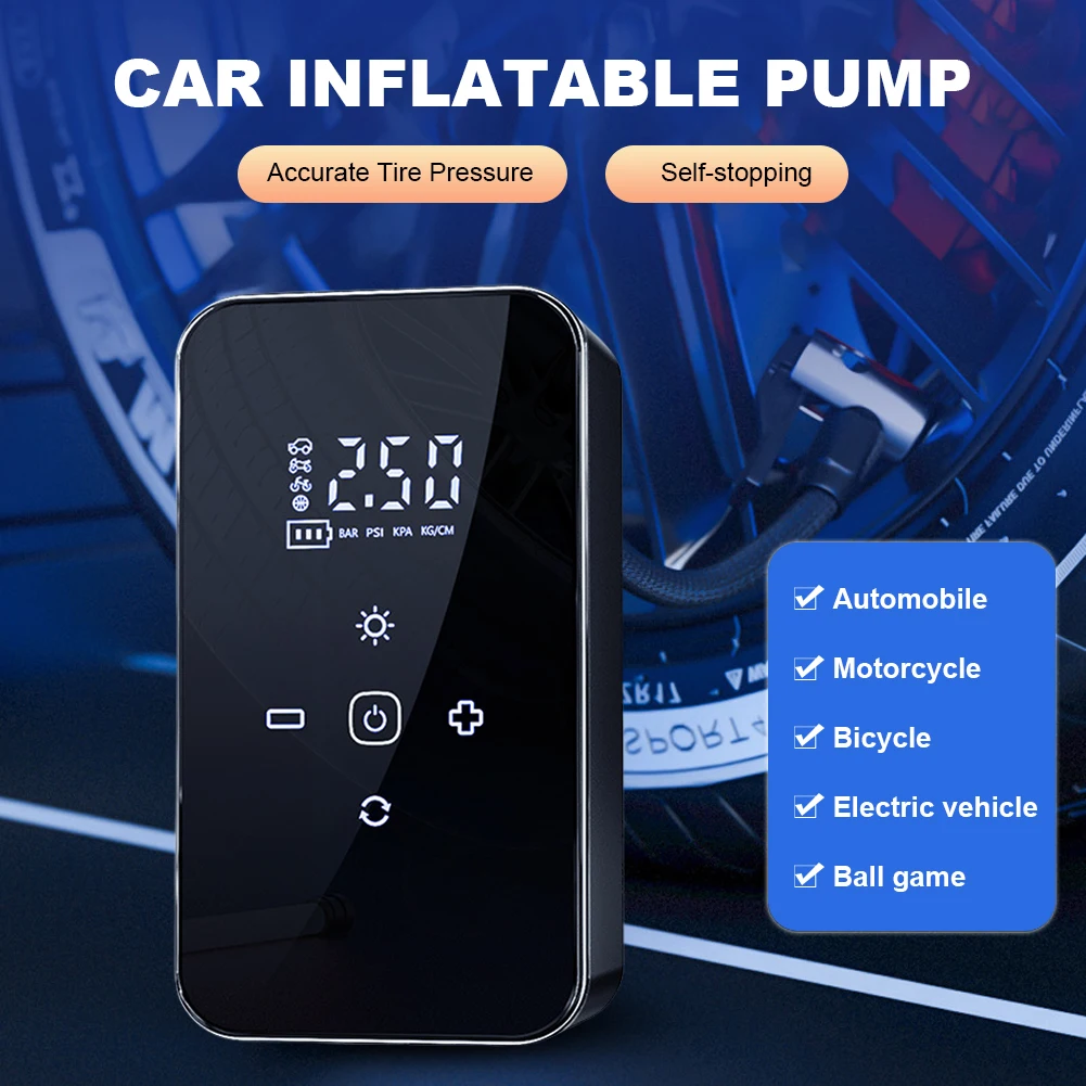 Portable Air Compressor 140 PSI Wireless Air Pump with Digital Pressure Gauge for Car Motorcycle Bicycle Ball and More
