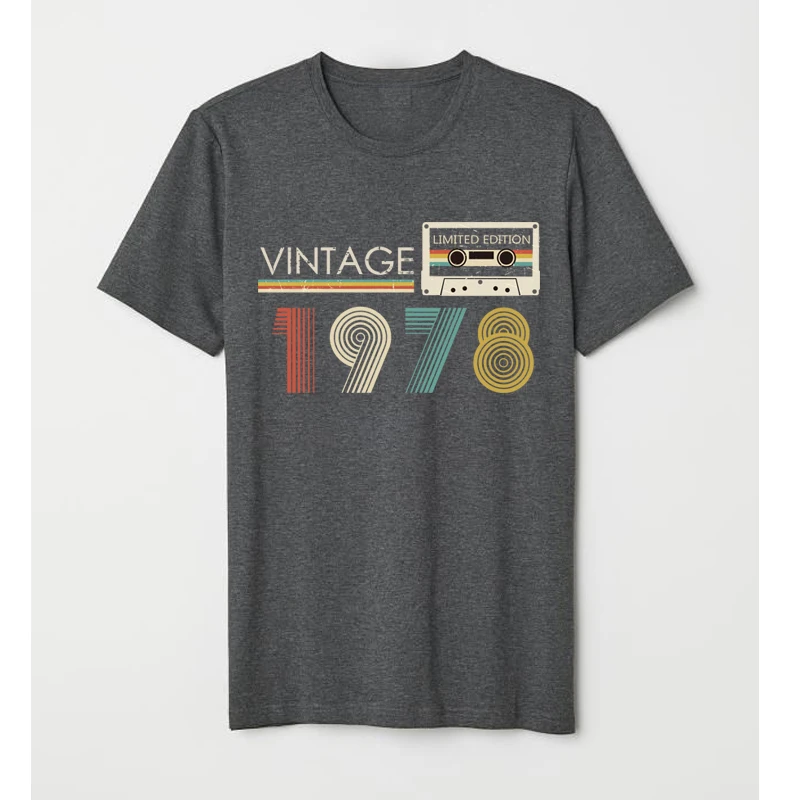 Vintage Made In 1978 Limited Edition Tape Case Funny Women T Shirt 46th 46 anni compleanno moda Tshirt moglie regalo madre