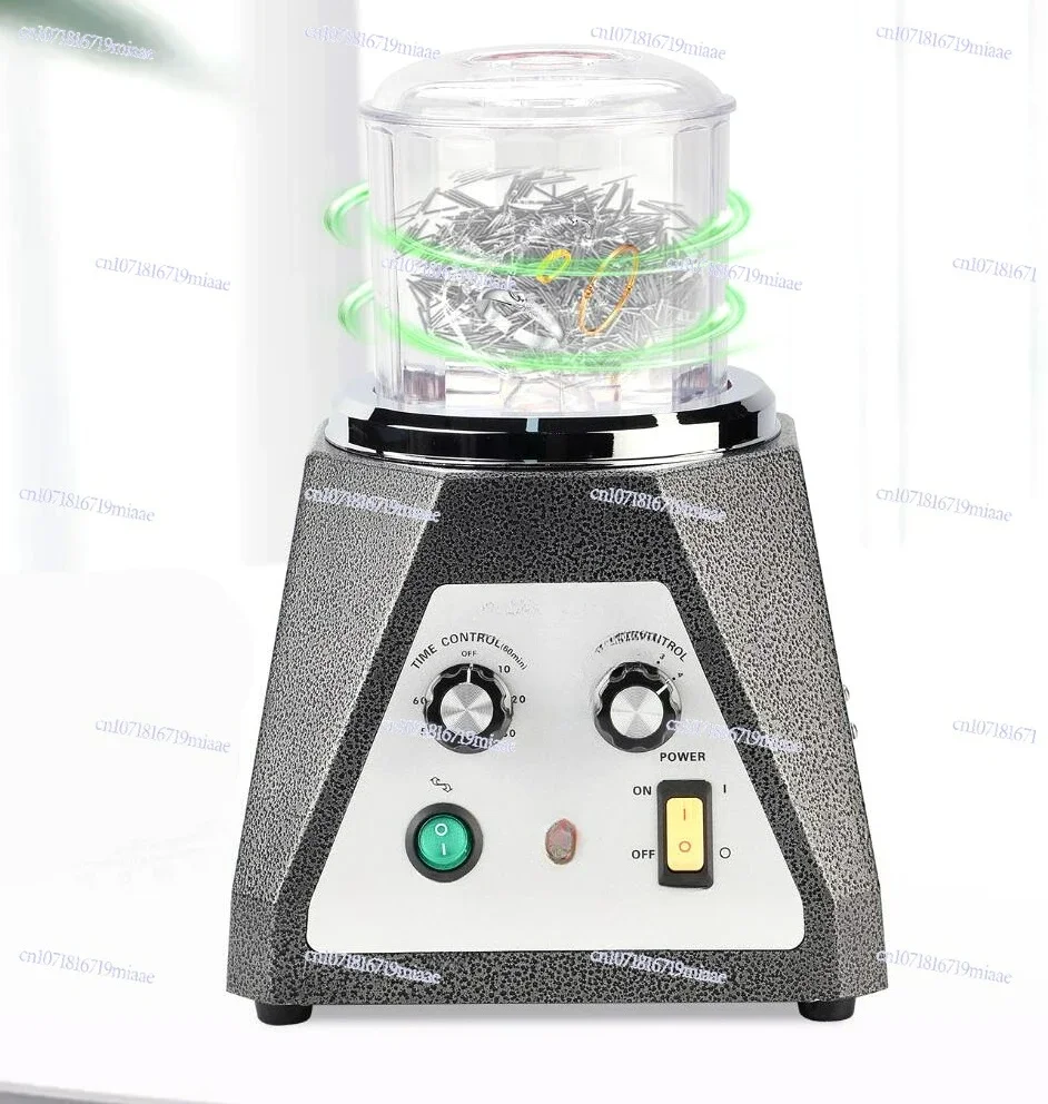 Magnetic Tumbler Pin Mini Polishing Machine Jewelry Polisher Bucket Jewellery Tools Rotary Cleaning Deburring FinishingKT 100