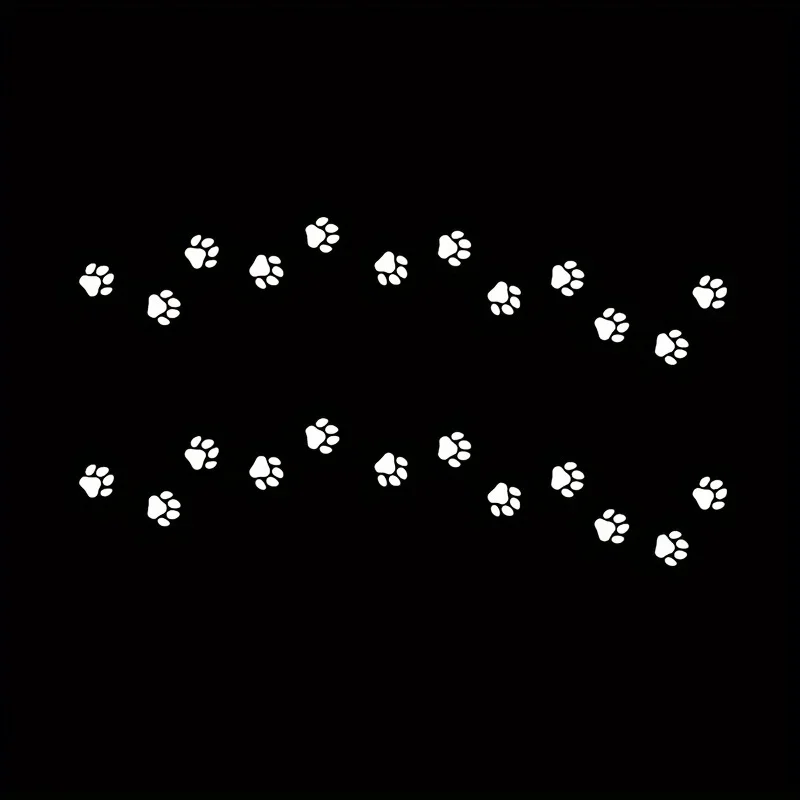 2 шт. "Очаровательная наклейка со следами лап животных — подходит для автомобильных зеркал, столов, альбомов для вырезок, чехлов для ноутбуков для любителей домашних животных"