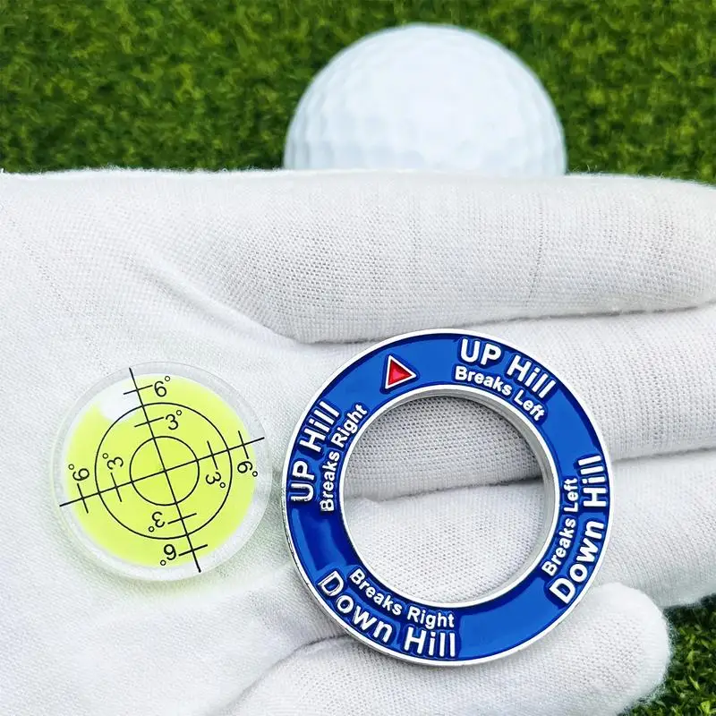 

Golf Putt Green Reader Horizontal Bubble Golf Training Green Reader On-Course Precise Green Reading Aid Space-Saving Design