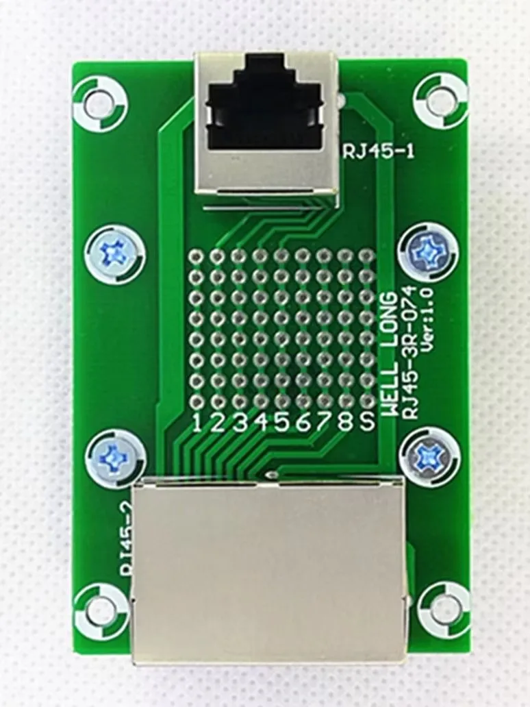 RJ45 8P8C Jack Install Simple Bracket 1way transfer 2 way Breakout Board, Terminal Block, Connector.