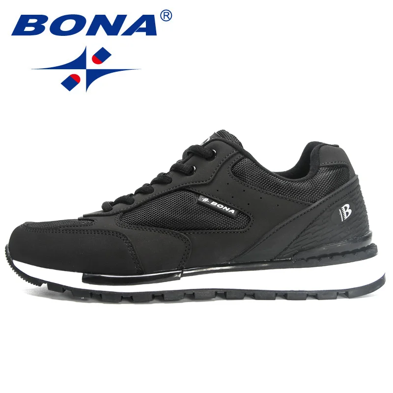 Bona 2023 novos designers tênis de corrida confortáveis respirável do esporte dos homens retro apartamentos formadores andando sapatos de corrida