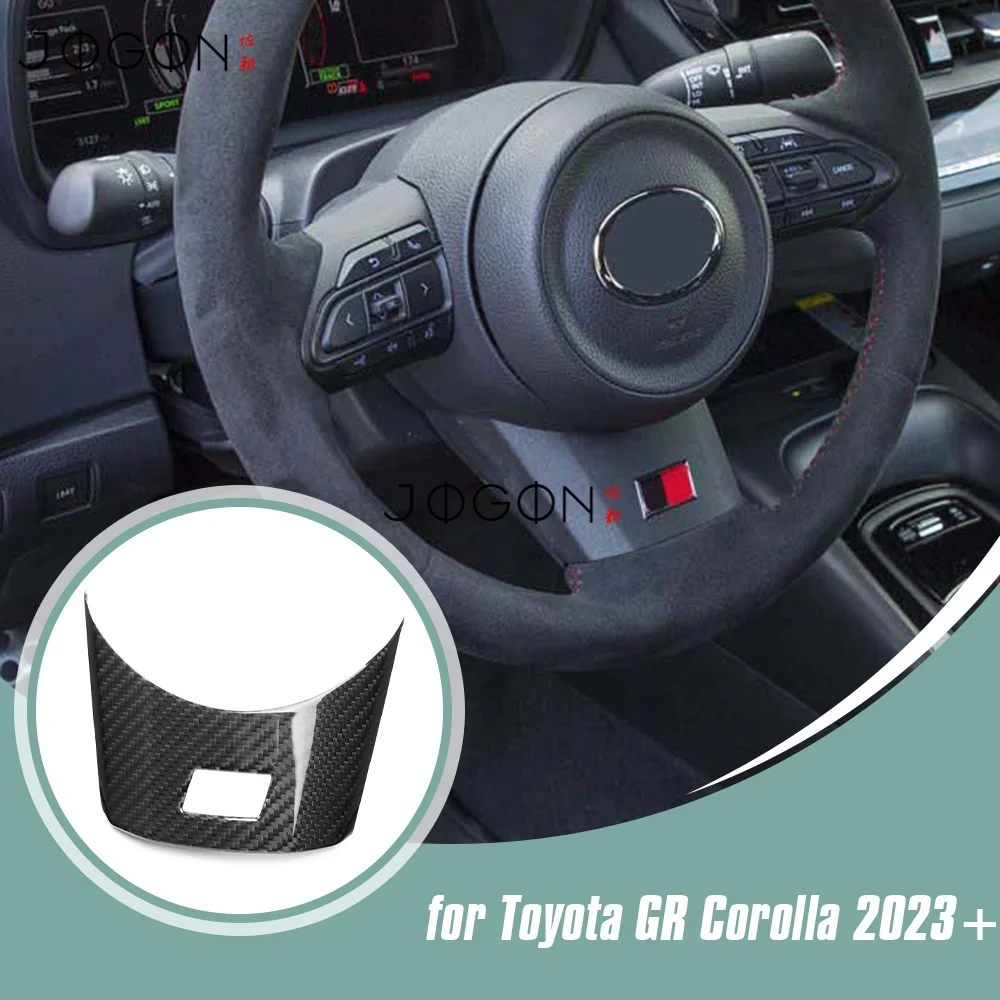 

Настоящее сухое углеродное волокно, салон автомобиля, нижняя молдинговая крышка рулевого колеса, аксессуары для Toyota GR Corolla 2023 2024 2025