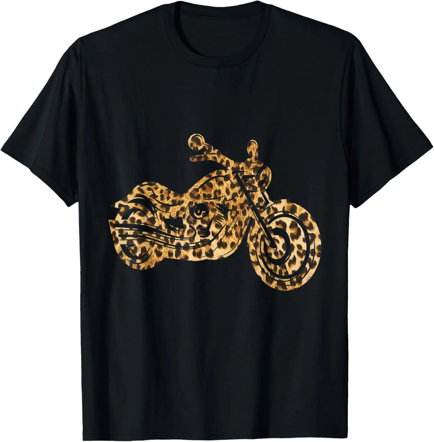 

Leopard Print Motorcycle Biker Women T-Shirt