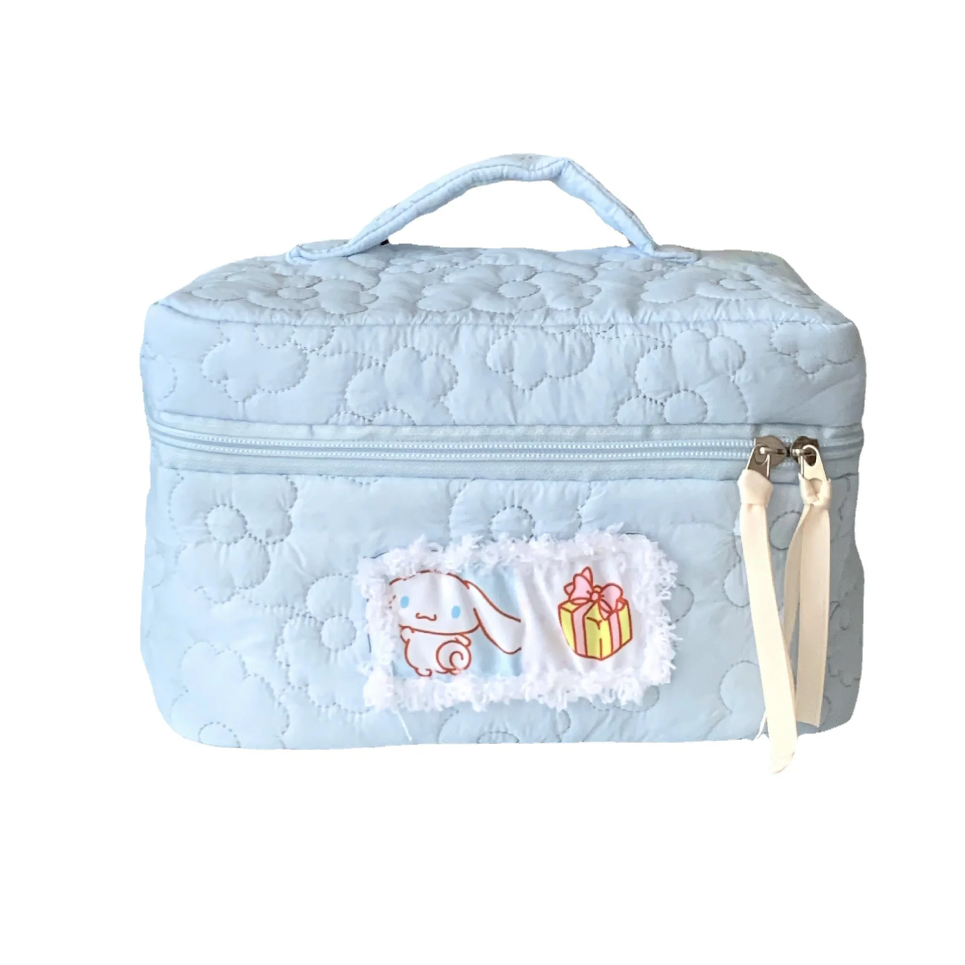 Sanrio Quilted Patch Cosmetic Storage Bag Portable Large Capacity Jade Guigou Melody Handbag