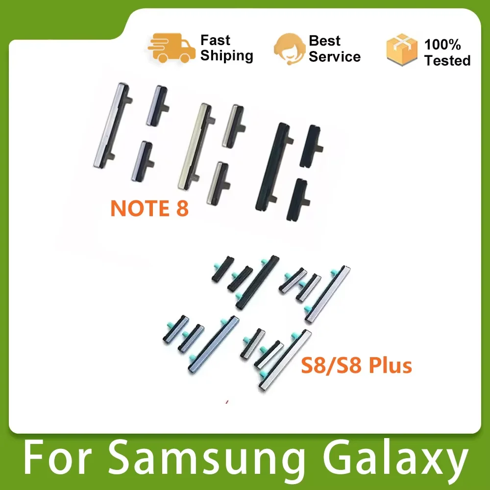 NEW Power Volume Side Button Key Replacement Part For Samsung Note 8 S8 Plus s8p Volume Button + Power ON / OFF Repair