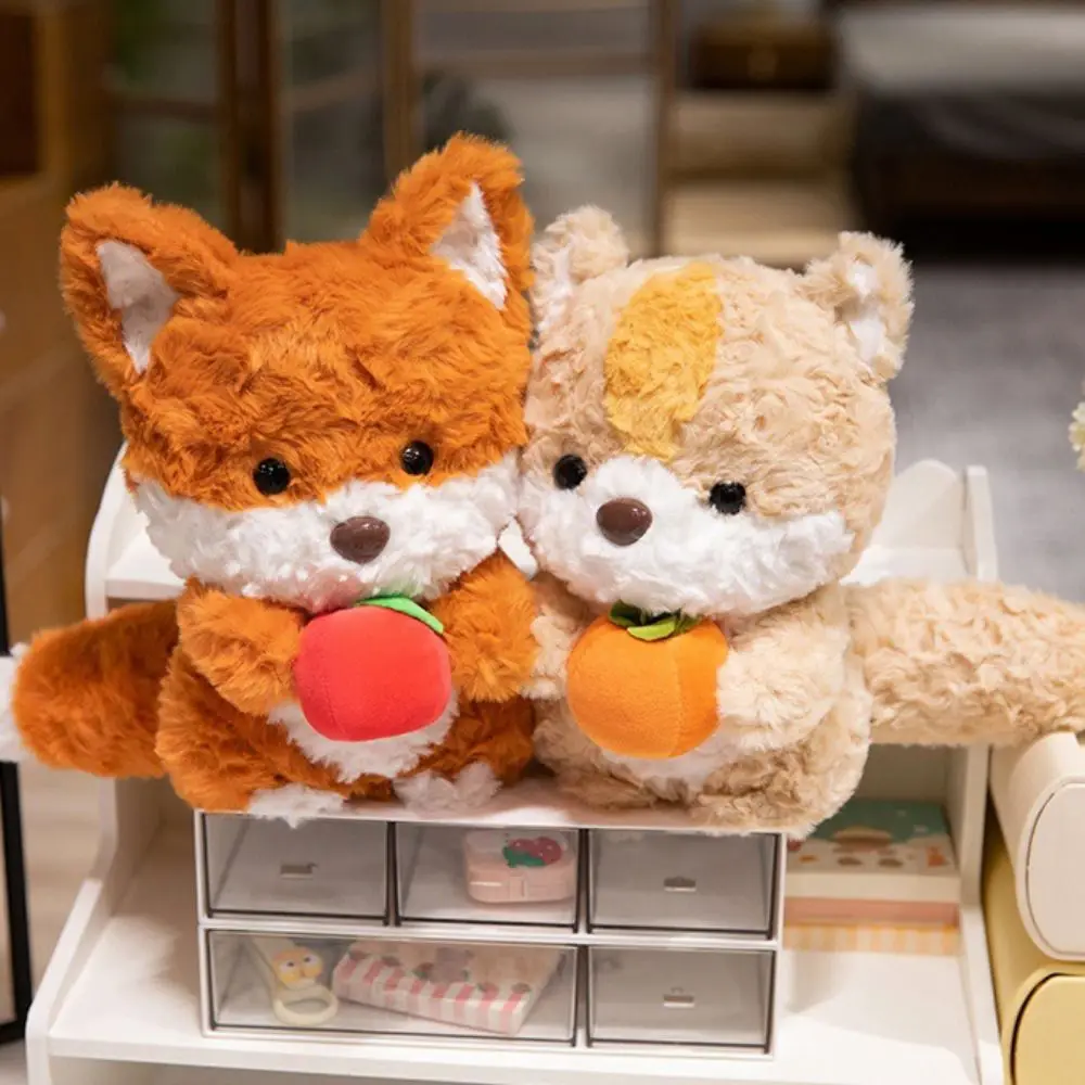 

PP Cotton Squirrel Plush Toy Fluffy Persimmon Simulation Squirrel Plush Pillow Cartoon Comfortable Plush Doll Kids Gifts