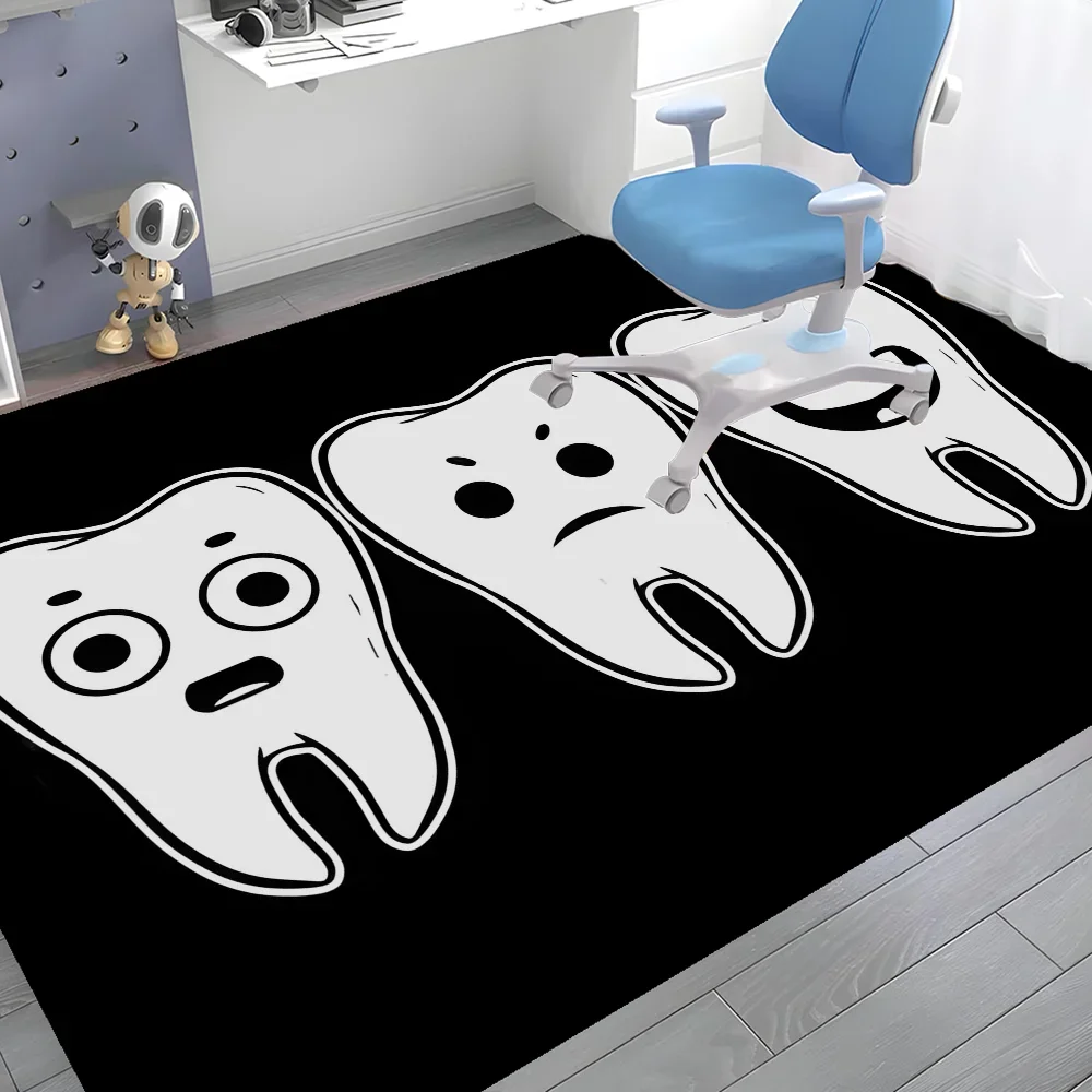 The Dentist Tooth Bathroom Mat Anti-slip Absorb Water Long Strip Cushion Bedroon Mat Hotel Decor Mat