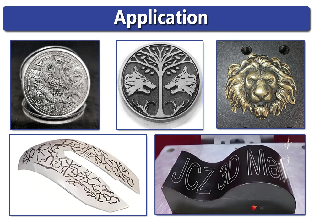 Custom Gift Ring Necklace Portable Fiber Laser 3D Marking Machine 30W-80W DXF/PLT Multifunctional Metal  Control System Air