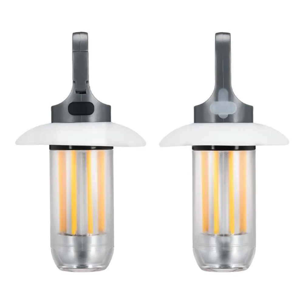 USB recarregável dupla fonte de luz, luz de tenda, branco quente, lanterna, lanterna camping, iluminação de pesca noturna, 600mAh