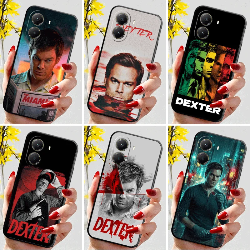 Capa de Silicone Macia para Celular Xiaomi Poco M8 F8 X8 Pro Max Dexter Morgan TV Shell X7 F7 M7 X6 X5 Redmi 15C 15A X4 X3 M6 M5S