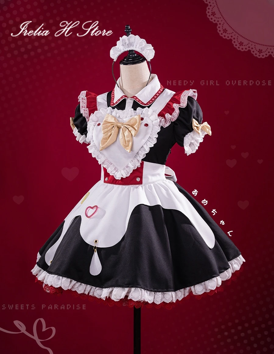 

Irelia H Store NEEDY GIRL OVERDOSE Rain Cosplay Costume Anime Ame Rain Maid Dress Halloween Costumes Female