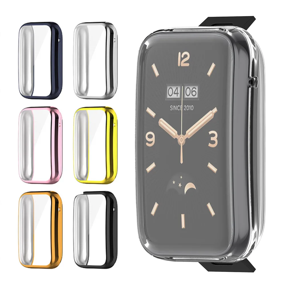 حافظة واقية لينة من البولي يمن لهاتف شاومي مي باند ، غلاف واقي كامل الشاشة