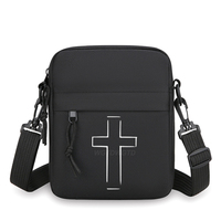 Fun Cross Christianity Messenger Bag Women Men Vintage Religious Belief Shoulder Bag Adjustable Straps Kids Crossbody Bag Gifts