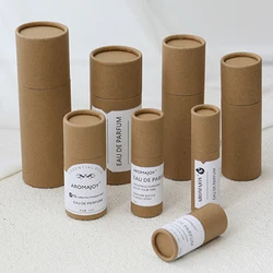 1pc 10/20/30/50/100ml Paper Jar Kraft Paper Box Round Cylinder Oil Bottle Packaging Cardboard Tube Cosmetic Box for Oil Perfume